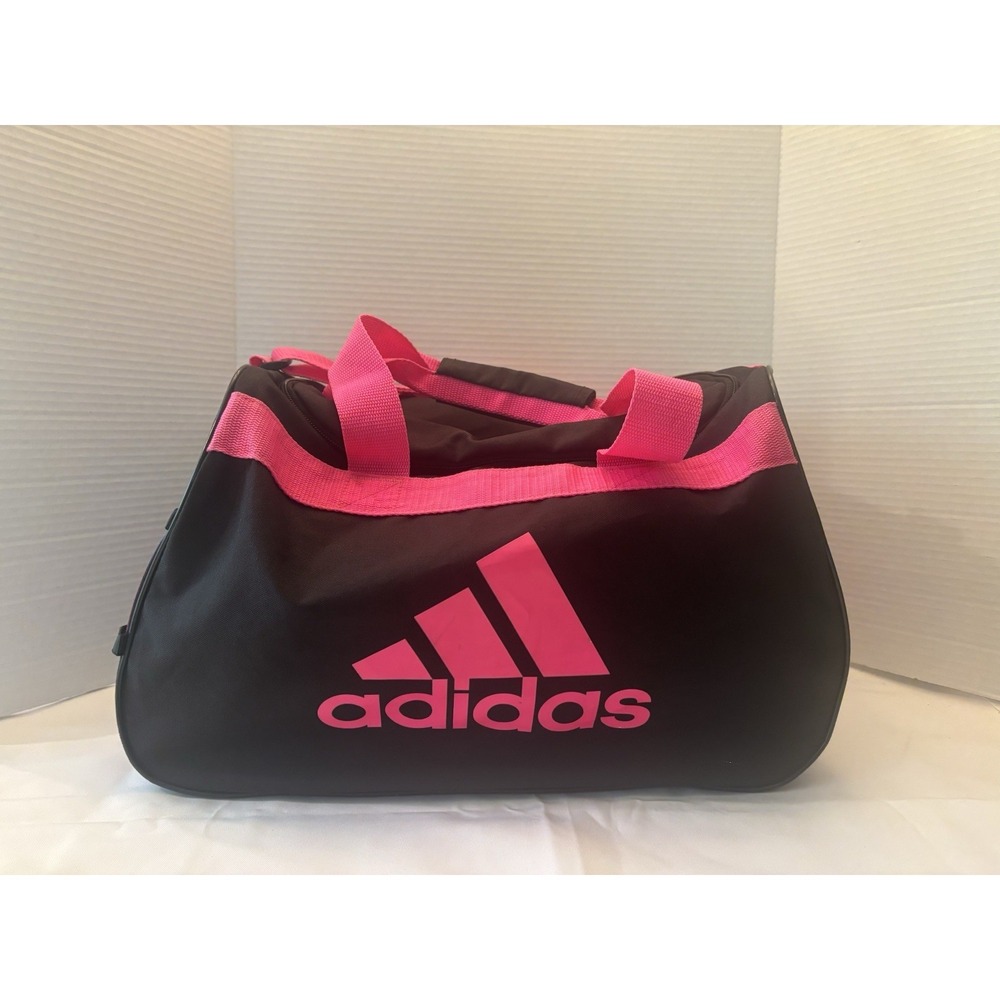 Adidas Black,Blue And Pink Gym Bag